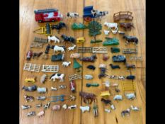 A Collection of Childrens Play Worn Metal Toys.