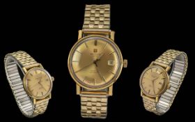 Tissot - Swiss Seastar Automatic Gold Plated Gents Wrist Watch. Features Just/Date Display Window,