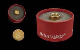 Novelty 925 Sterling Silver ' My Last Rolo ' with Box. Of Realistic Form. Fully Hallmarked for 925