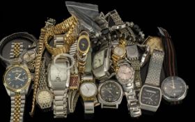 Collection of Ladies & Gentlemen's Wristwatches, bracelet and leather straps, to include Eve Mon