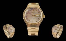 Swiss Emperor Gents 17 Jewels Gold on Steel Automatic Watch. c.1970's Features Self Winding