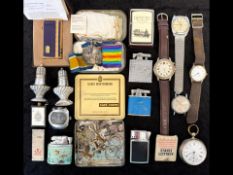 Good Bag of Mixed Collectables. Includes Silver 925 Salt & Pepper Pot, Mixed Lighters Including