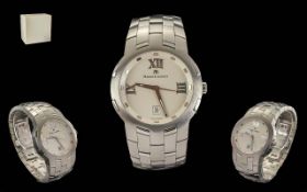 Maurice Lacroix Gents Stainless Steel Classic Wrist Watch. Features Just-Date Display Window,