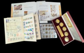 Mixed Lot Containing Chinese Coins, Stamps & Medallions. Mixed lot to sort.