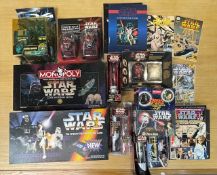 Collection Of Star Wars Items - To Include Monopoly Board Game, Interactive Video Board Game, A