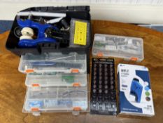 Watchmaker's Repair Kit, Von Haus box with top box containing tools, spring bars, screws,