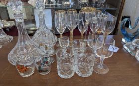 Collection of Glass Ware, to include two