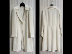 Ladies Cream Lightweight Coat, fully lin