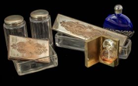 Good Collection of Cut Glass & Silver Pl