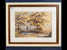Clive Pryke Framed Watercolour mounted h