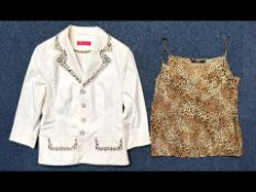 White Embellished Apriori Ladies Blazer