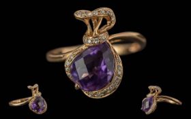 Ladies - Pleasing Designed 18ct Gold Ame