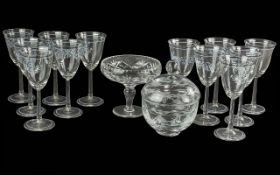 Box of Glassware, to include twelve engr