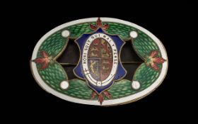 Rare Canadian Antique Guilloche Enamel O