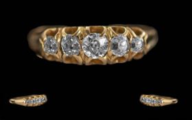 Antique Period 18ct Gold Diamond Set Rin