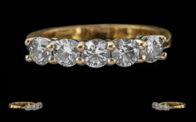 18ct Gold Diamond Half Eternity Ring, Se