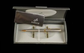 Boxed Parker Ballpoint Pen, in stainless