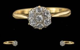 Antique 18ct Gold Diamond Ring, set with