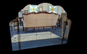 1930'S Art Deco Segmented Overmantle Mir