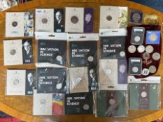Collection of Commemorative Coins, to include Royal Mint 50p, Anniversary of BBC, NHS 75, Disney