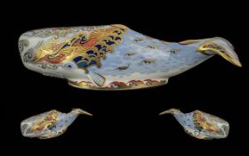 Royal Crown Derby Exclusive For the Collectors Guild Hand Painted Figural Paperweight ' Oceanic