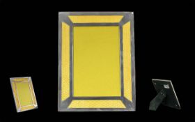 A Sterling Silver Rectangular Shaped Photo Frame. Hallmark London 2007. Makers Mark C.G.K ( Gordon
