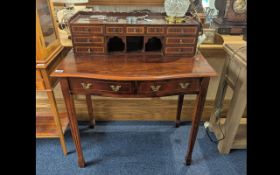 Modern Reproduction Bon Heur Du Jour Style Ladies Writing Desk, top with eight small drawers and