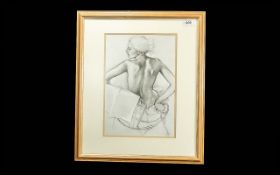 Three Francine Von Hove Prints, French, two signed, depicting nude studies, mounted, glazed and