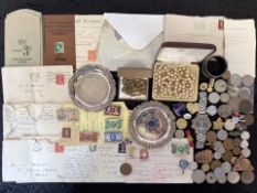 Mixed Bag of Collectables. Includes Various Coins, Watches, Pin Badges, Plate ware and Ephemera -