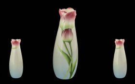 Franz Porcelain Tall Tulip Vase, No. XP1815, in excellent condition.