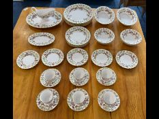 Spode 'Floral Tapestry' Dinner/Tea Service, comprising 6'' dinner plates, oval 13'' serving dish,