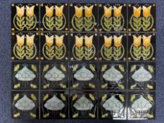 Fireplace Tiles in Art Nouveau style of sinuous design. 20 in total.
