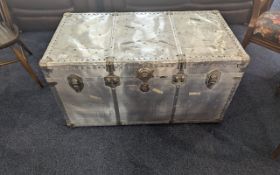 Aluminium Steamer Trunk, measures 21'' high x 40'' wide x 21'' deep.
