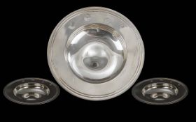 Sterling 925 Silver ' Comyns ' of London Small Circular Dish. Full Hallmarks for Sterling Silver and