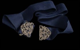 Excellent Quality 925 Sterling Silver Nurses Buckle and Belt. Fully Hallmarked for Silver.