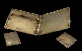 925 Sterling Silver Cigarette Case. Fully Hallmarked for Silver. Approx Weight 138 grams.