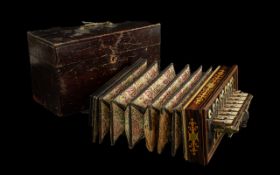 Flutina Accordion by W Winrow & Son, Hollow Stone, Nottingham. With marquetry inland on a rosewood