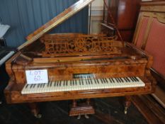 Emil Pauer An Extremely Fine French 19th Century Burl Walnut Figured Grand Piano, fitted with an