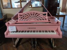 A Unique 'Shocking Pink' Fantastic Quality C Beckstein Model B Grand Piano, finished in a high