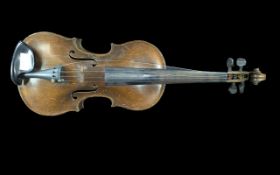 A German Fiddle, Labelled Jacobus Stainer in Absam Prope Oenjponium 1763, made in Czechoslovakia.