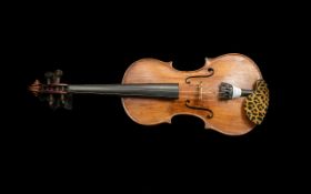 John Carroll Practical Violin Maker, 124 Princess Street, Manchester. Label to the interior (