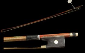 Good German Antique Violin Bow, stamped Otto Durrschmidt. 75 cm in length.