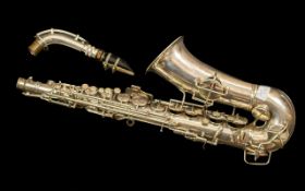 Silver Plated Saxophone of Fine Quality, by C G Conn Elkhart Ltd, Indiana, USA. Serial No. 1119954