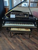 A Fine Black Lacquered Antique Grand Piano by Schweighofer Etabliert 1792, Patent 1875 (J M