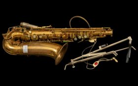 Fine Quality Brass Emeror-Lamy Saxophone in Fitted Case, serial number 11901. Stamped 'Made in