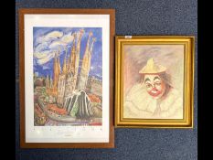 Two Framed Pictures, comprising an oil c