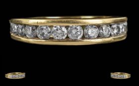 Ladies - Excellent 18ct Gold Channel Set