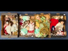 Four Boxes of Modern Dolls, porcelain he