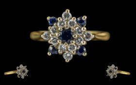 Ladies 18ct Gold Diamond and Sapphire Se