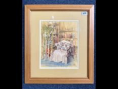 Liz (Elizabeth) Hooley Watercolour over
